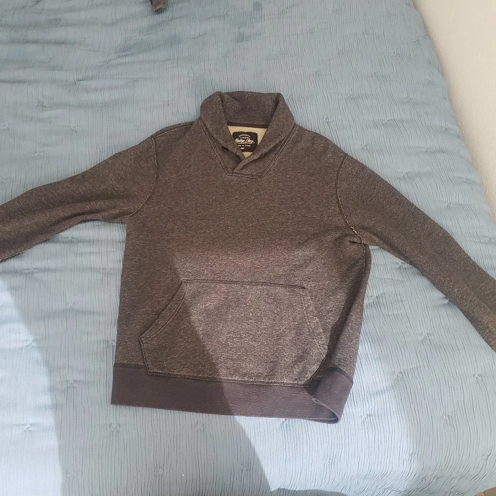 J.Crew Sweater Mens M Gray Fleece Pullover Sweatshirt Comfort Vintage Fleece - Picture 1 of 3